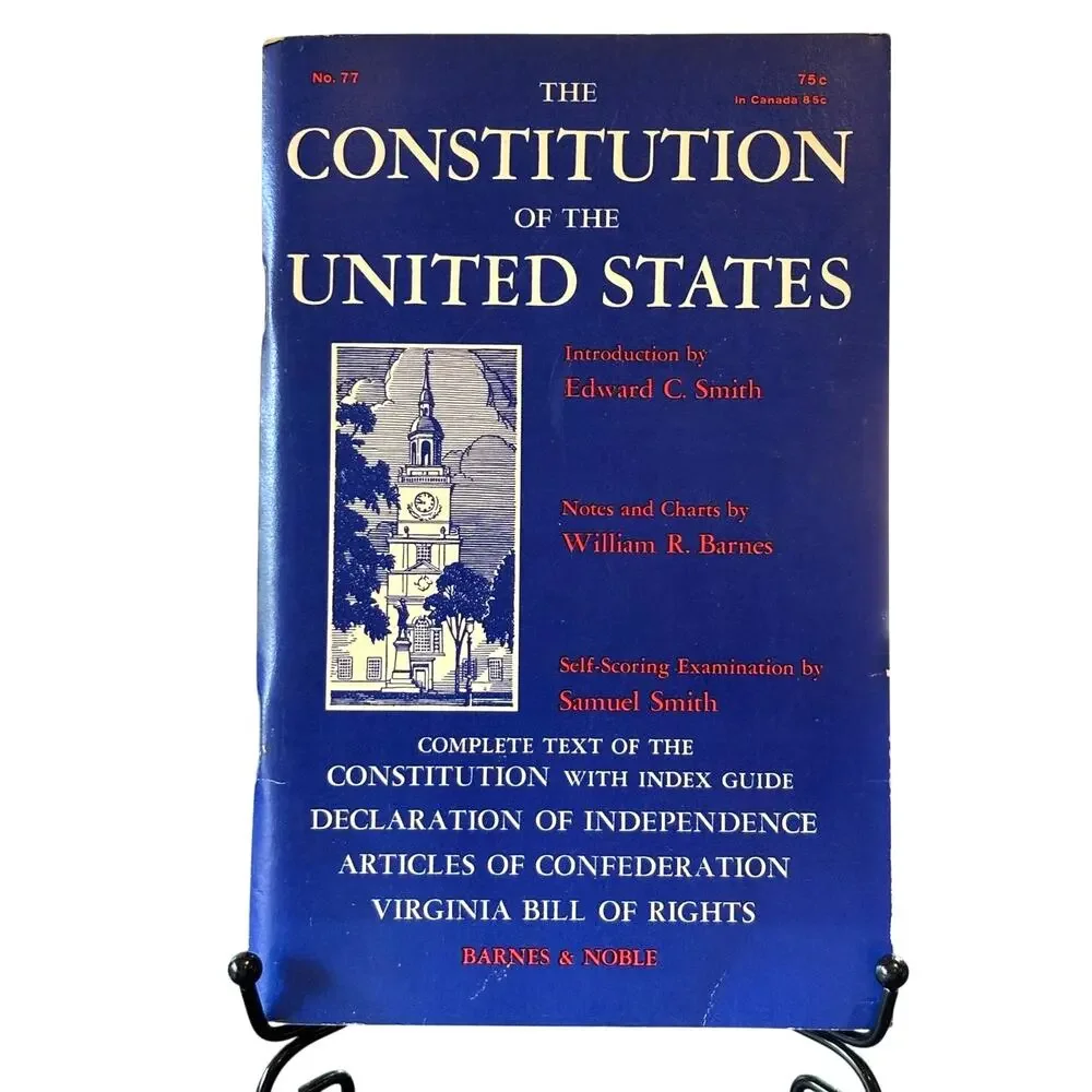 Vintage 1968 The Constitution of the United States, w/Exam, Barnes & Noble, PB